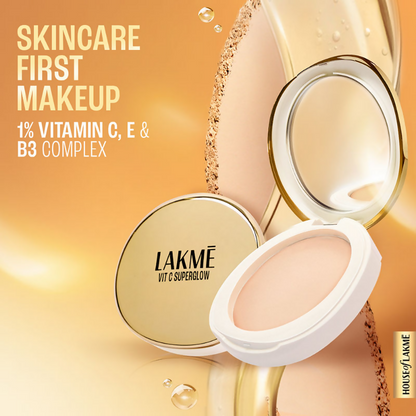 Lakme Vitamin C Superglow Skin Perfecting Compact with 1 % Vit C - Ivory - Distacart