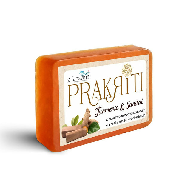 Prakriti Herbal Soap Turmeric and Sandal - Distacart