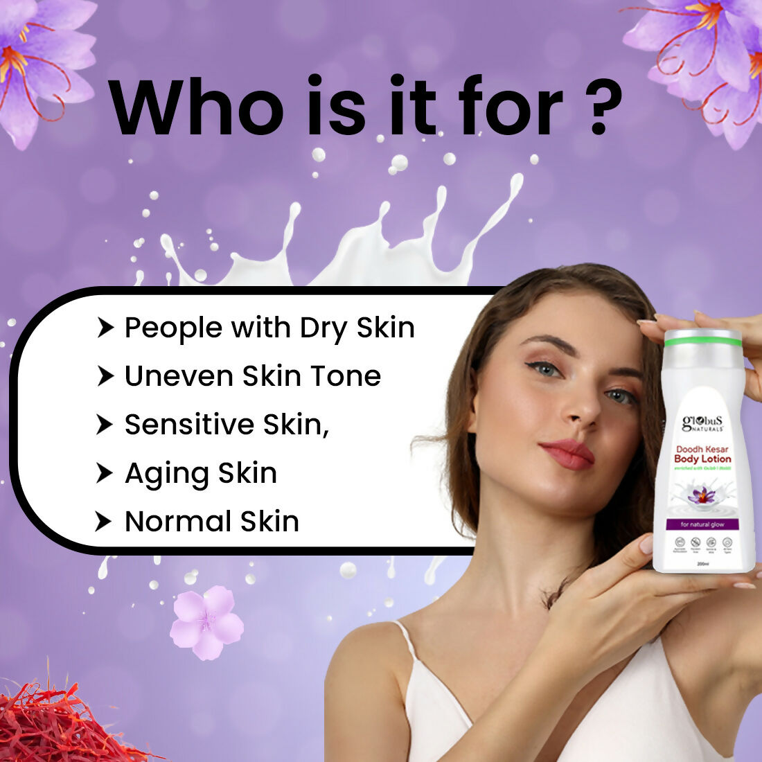 Globus Naturals Doodh Kesar Body Lotion - Distacart