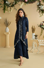 Thumbnail for Anaita Black Silk Stylish Readymade Suit with Real Mirror Work - Distacart