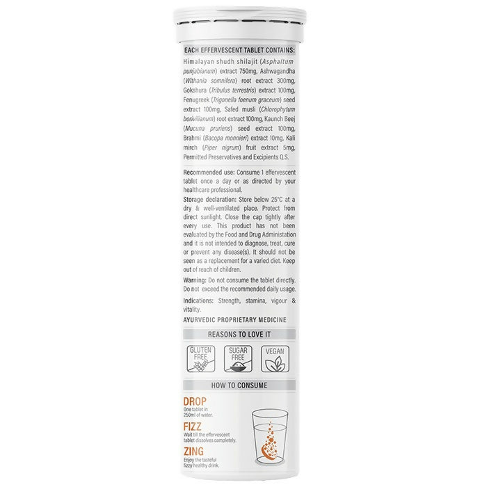 Zingavita Ayurveda Himalayan Sj Effervescent Tablets with Ashwagandha - Distacart