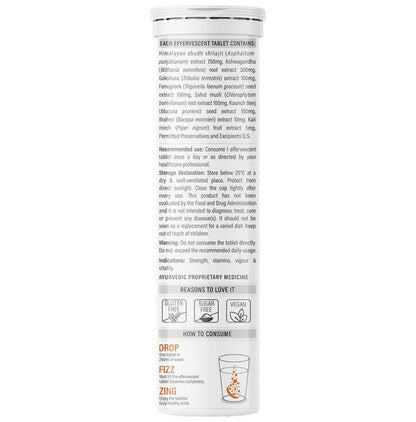 Zingavita Ayurveda Himalayan Sj Effervescent Tablets with Ashwagandha - Distacart