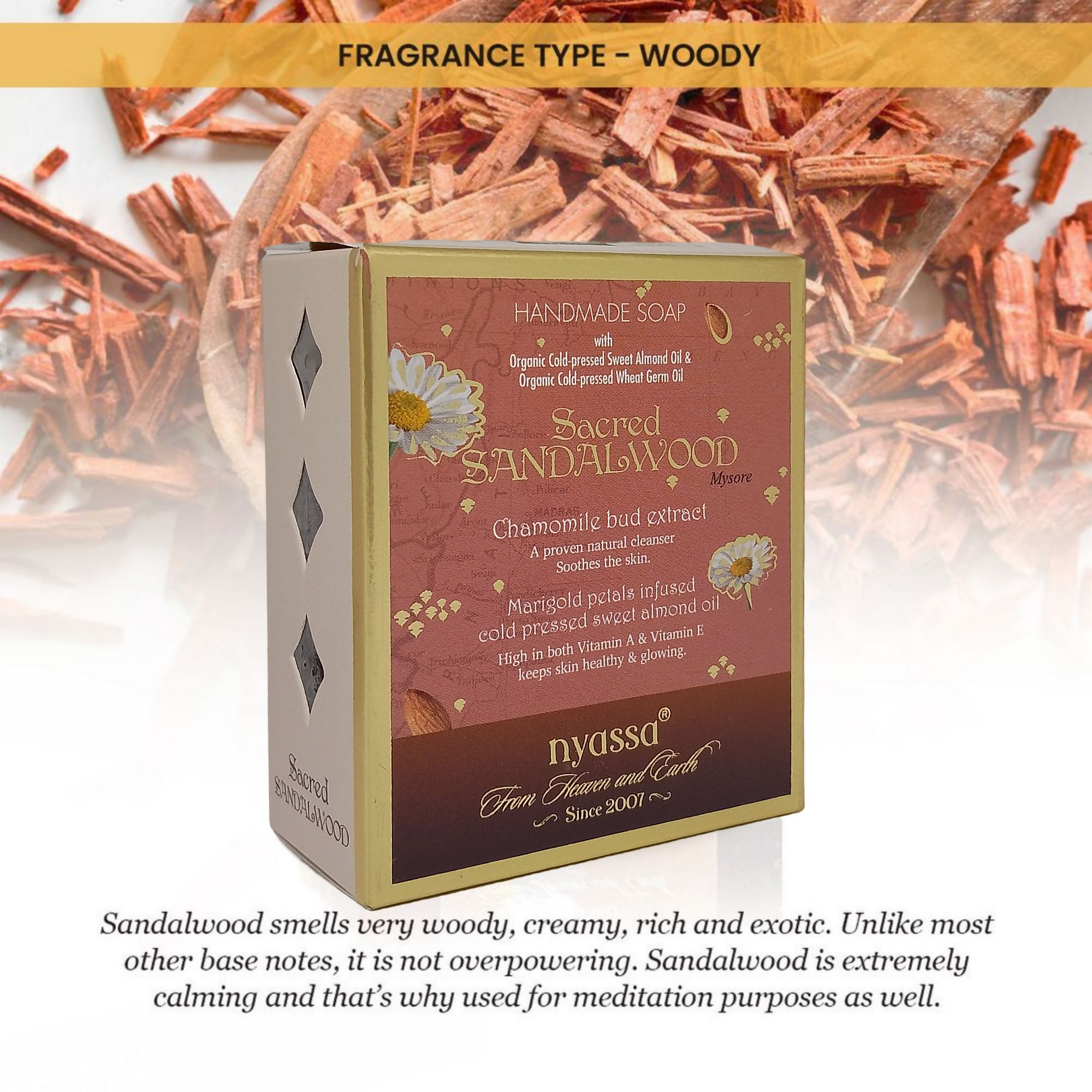 Nyassa Sacred Sandalwood Handmade Soap - Distacart