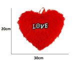 Thumbnail for Anupam Enterprises Plush Heart Shaped Soft Stuffed Love Throw Cushion Pillows Red Color - Distacart
