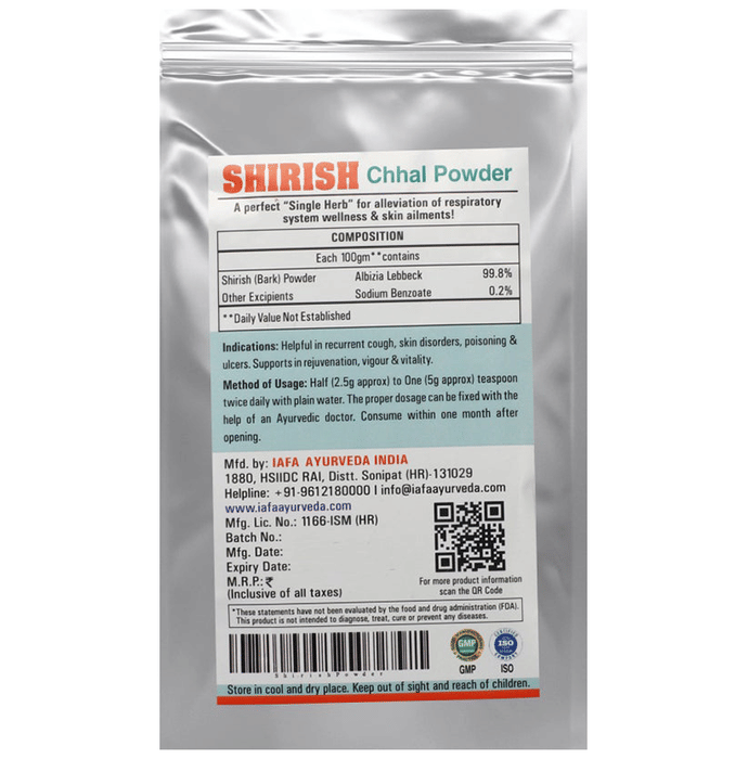 Iafa Shirish Chhal  Powder