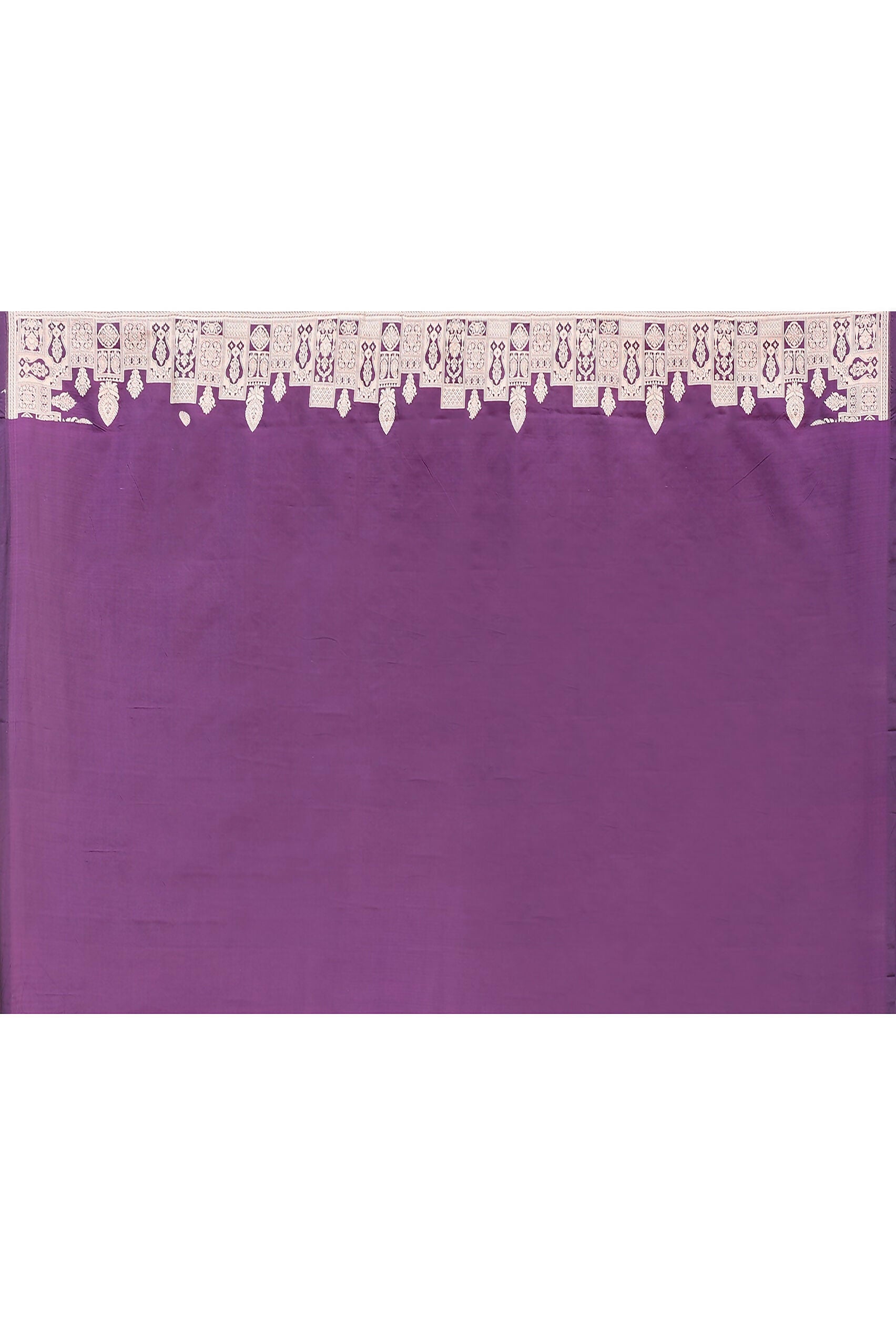 Joban Fashion Plum Purple Hand Woven & Zari Work Katan Pure Handloom Banarasi Silk Saree