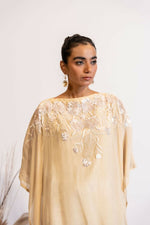 Thumbnail for Timaraa Champagne Glow Hand-Embellished Georgette Kaftan Dress - Dista