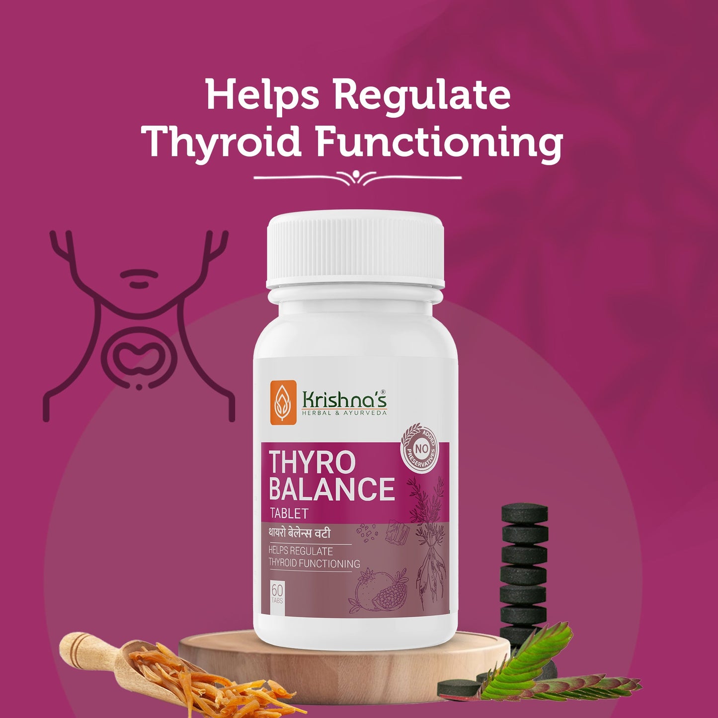 Krishna'S Herbal & Ayurveda Thyro Balance Tablets - Distacart