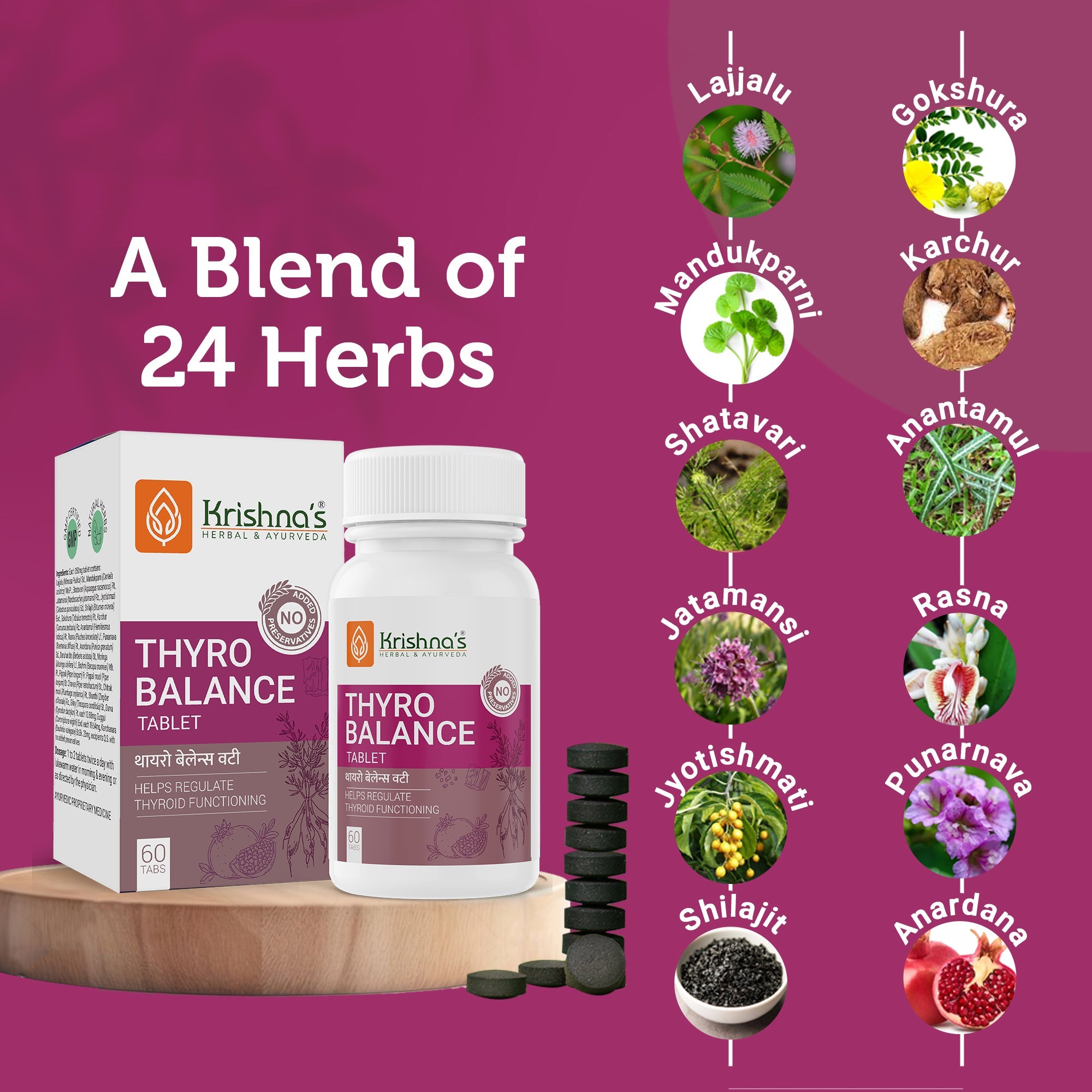 Krishna'S Herbal & Ayurveda Thyro Balance Tablets