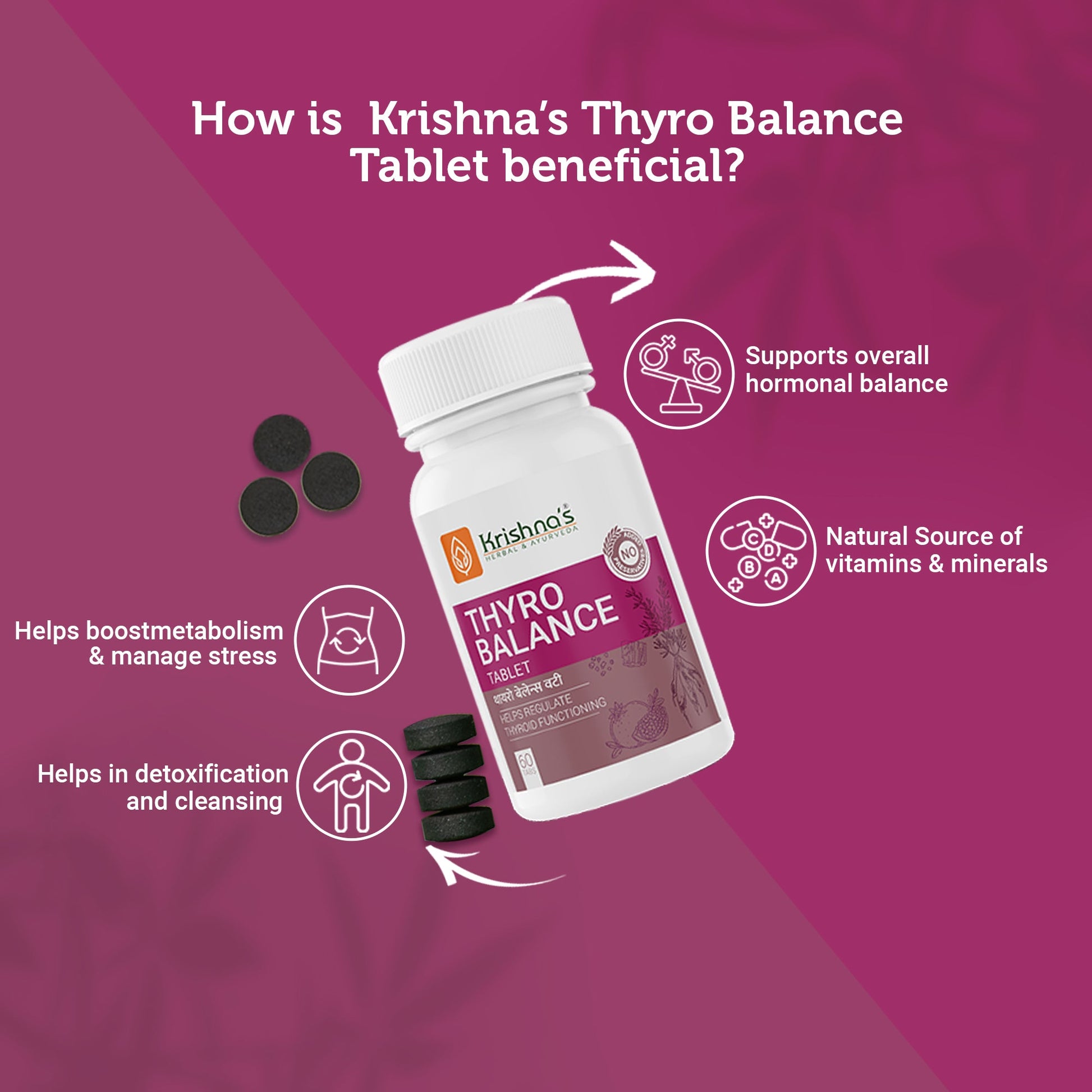Krishna'S Herbal & Ayurveda Thyro Balance Tablets - Distacart