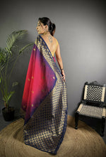 Thumbnail for Joban Fashion Red Handloom Silk Ikkat Saree