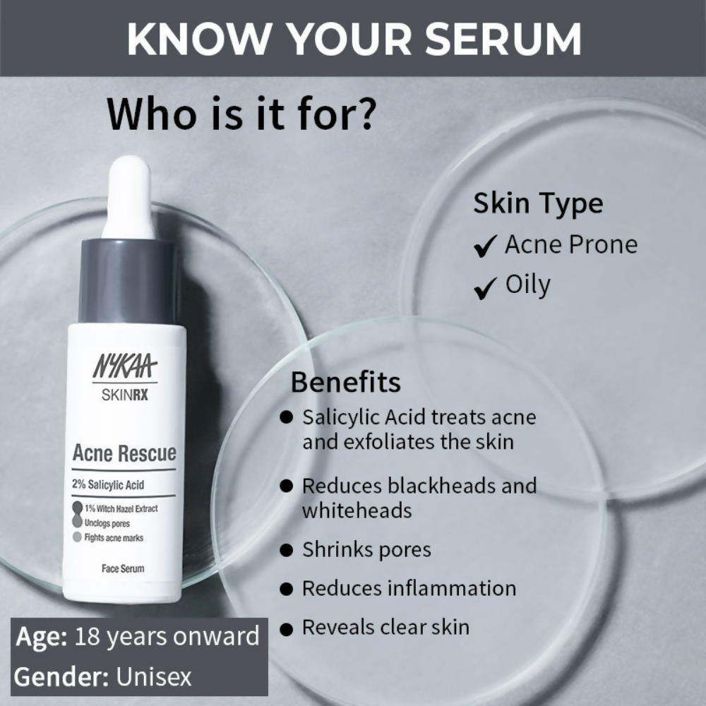 Nykaa SKINRX 2% Salicylic Acid Face Serum - Distacart