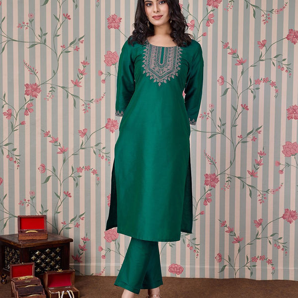 Ode by House of Pataudi Women Embroidered Straight Kurta - Distacart