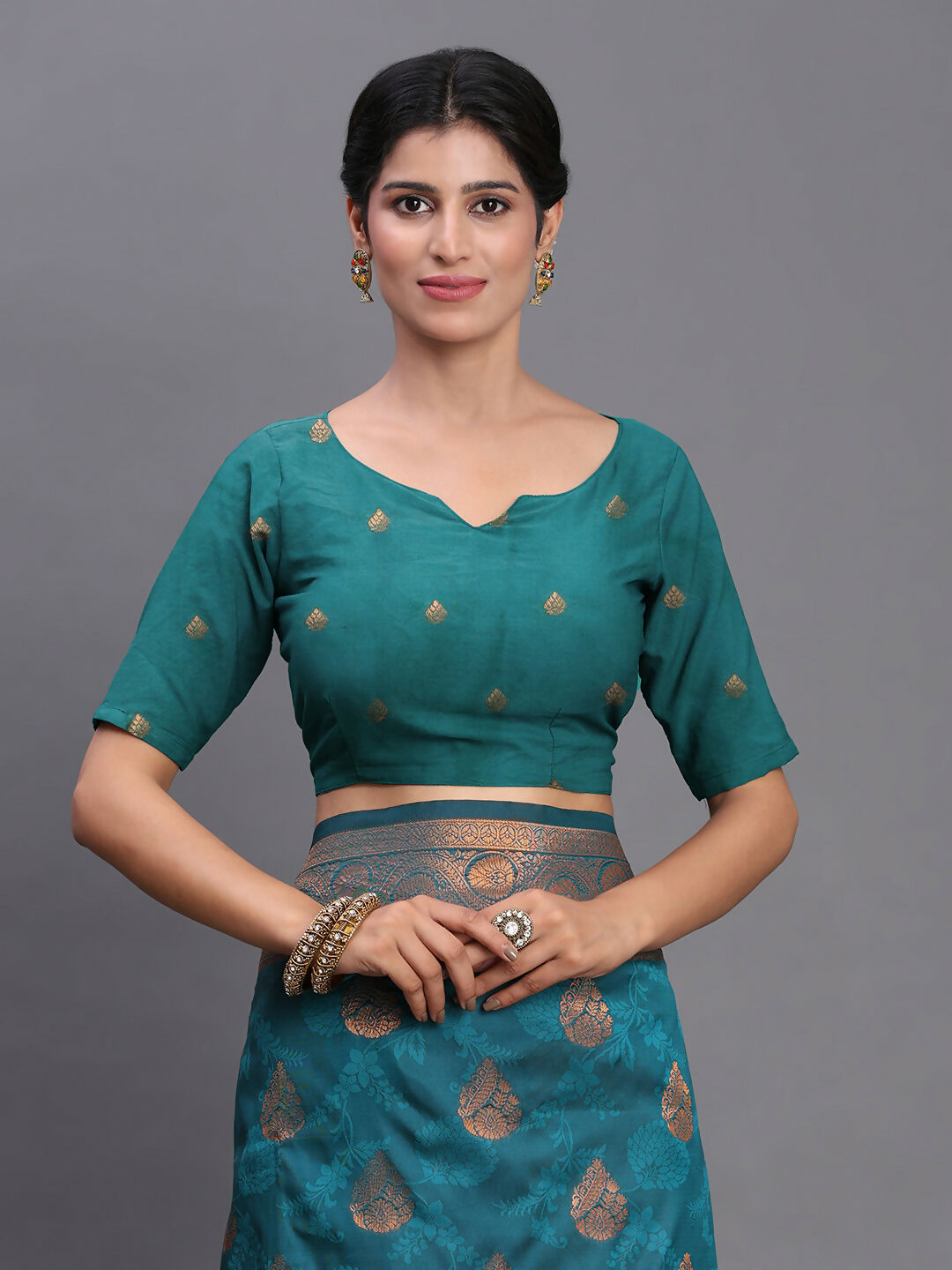 Astita Silk Teal Blue Saree