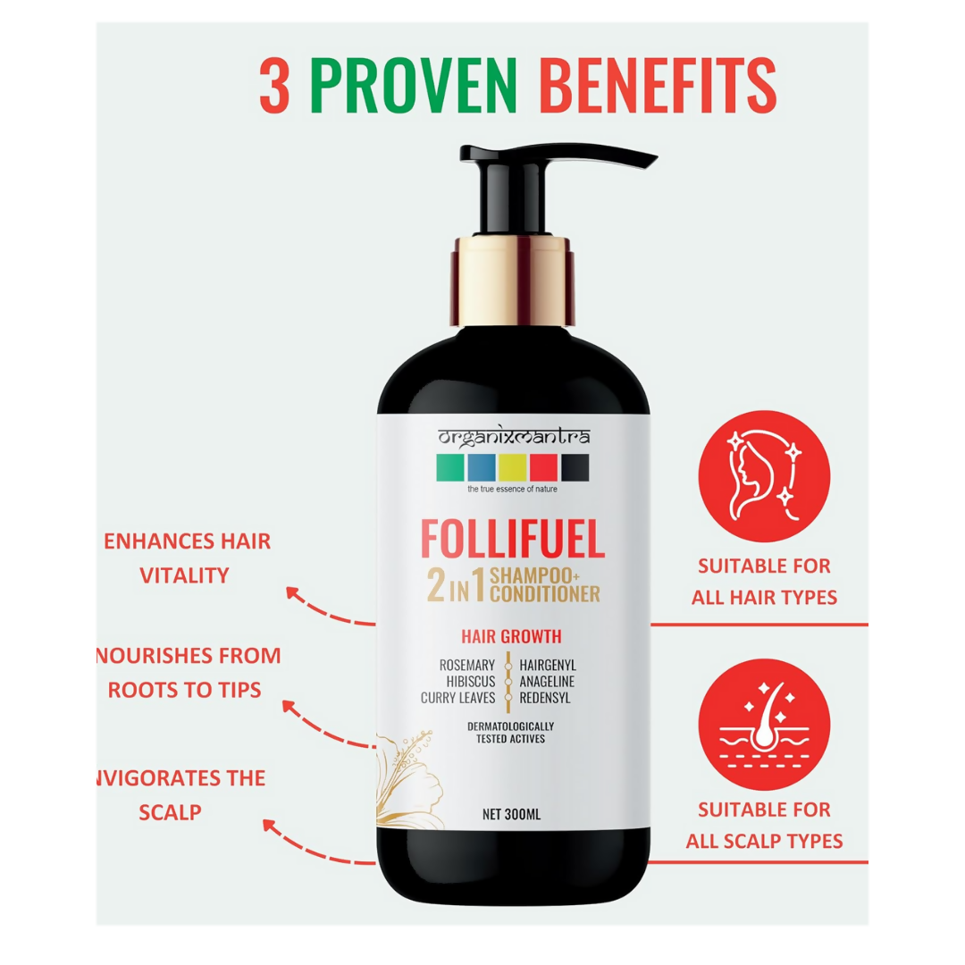 Organix Mantra Follifuel Hair Growth 2-in-1 Shampoo & Conditioner - Distacart