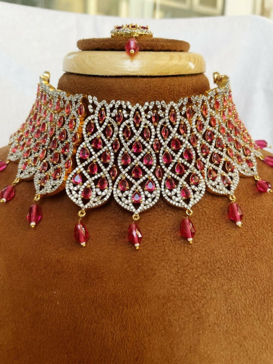 American Diamond Rose Plating Set By House of Ree - Distacart