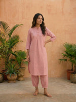 Thumbnail for Gharana India Aira Peach Cotton Co-ord Set - Dista