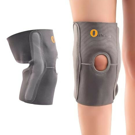 Orth-rem Grey Elastic Knee Support Brace With Side Stabilizer- Large - Distacart