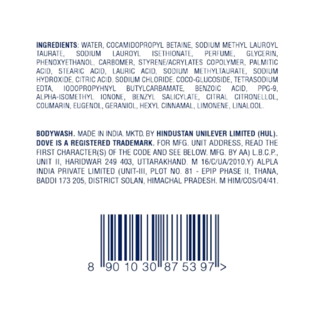 Dove 24 Hr Hydrated Skin Nourishing Body Wash For Soft Smooth Skin - Distacart