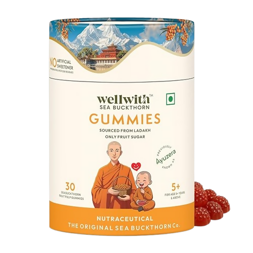 Wellwith Sea buckthorn Vitamin C Rich, multivitamin supplement, Immunity Gummies - Distacart