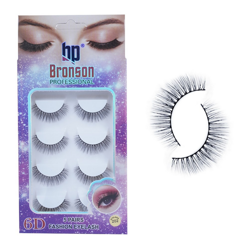 Bronson Professional Pair 6D Long & Natural False Eyelashes - 202 - Dista