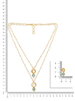 Thumbnail for Ruby Raang Green Aventurine & Kundan Necklace with Studs