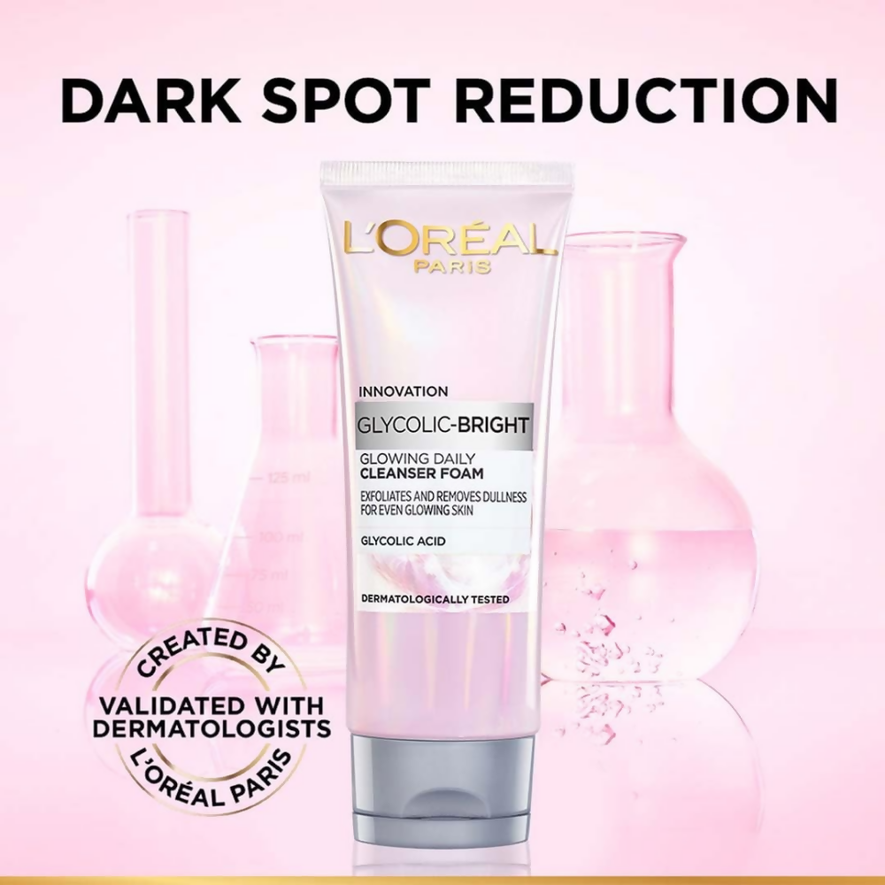 L'Oreal Paris Glycolic Bright Daily Foaming Facial Cleanser - Dista