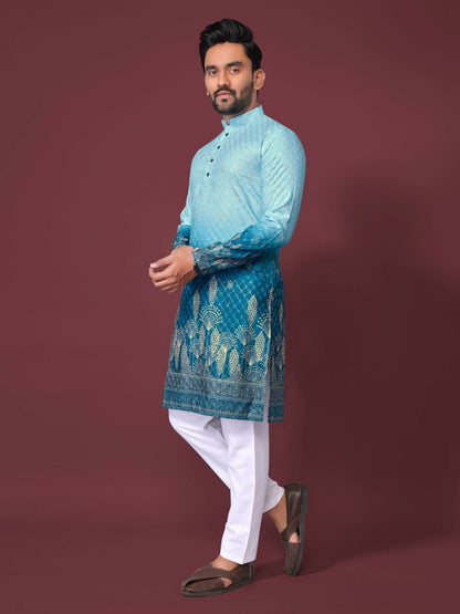Anaita Blue Multicolour Kurta - Distacart