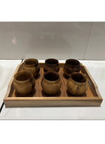 Thumbnail for Wood estate Artistic Wooden Tea/Coffee Set-Natural Wooden Tea Drinking Cup Coffee Cup - Distacart