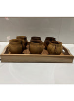 Thumbnail for Wood estate Artistic Wooden Tea/Coffee Set-Natural Wooden Tea Drinking Cup Coffee Cup - Distacart