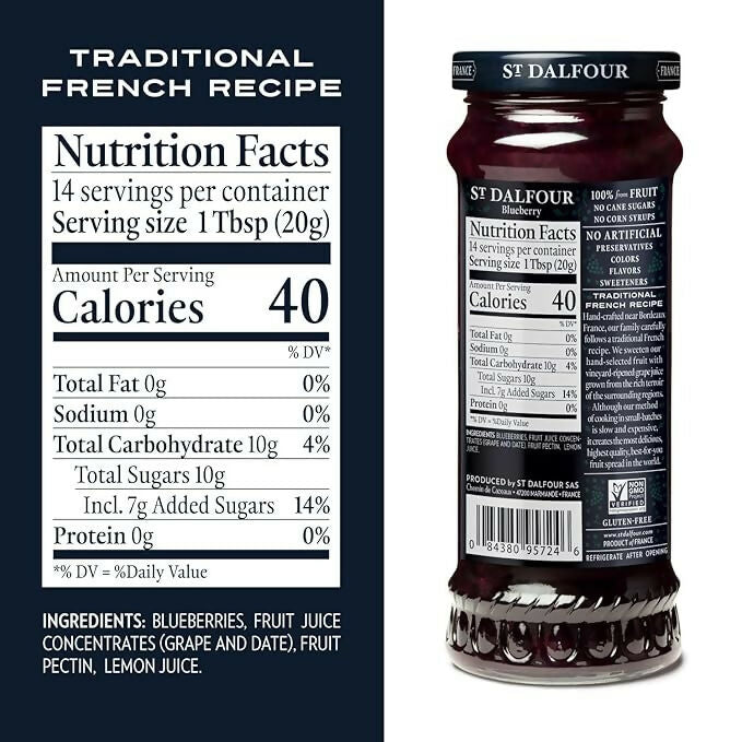 ST. DALFOUR Blueberry Fruit Spread - Dista