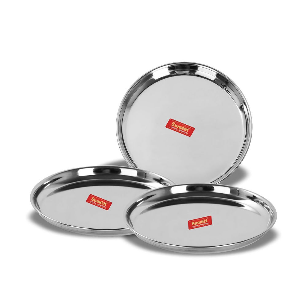 Sumeet Stainless Steel Plates - 17 cm - Dista