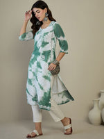 Thumbnail for Anouk White Floral Embroidered Straight Kurta