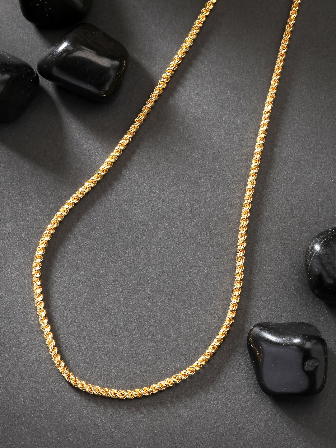 NVR Men's Gold-Plated Stainless Steel Chain - Distacart