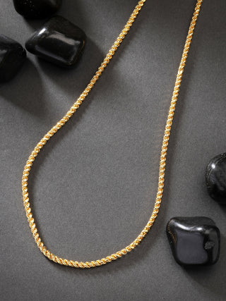 NVR Men's Gold-Plated Stainless Steel Chain - Distacart