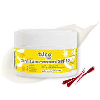 TuCo Intelligent Kids 2-in-1 Saffron Face Cream & Sunscreen For Sun Protection And Glow