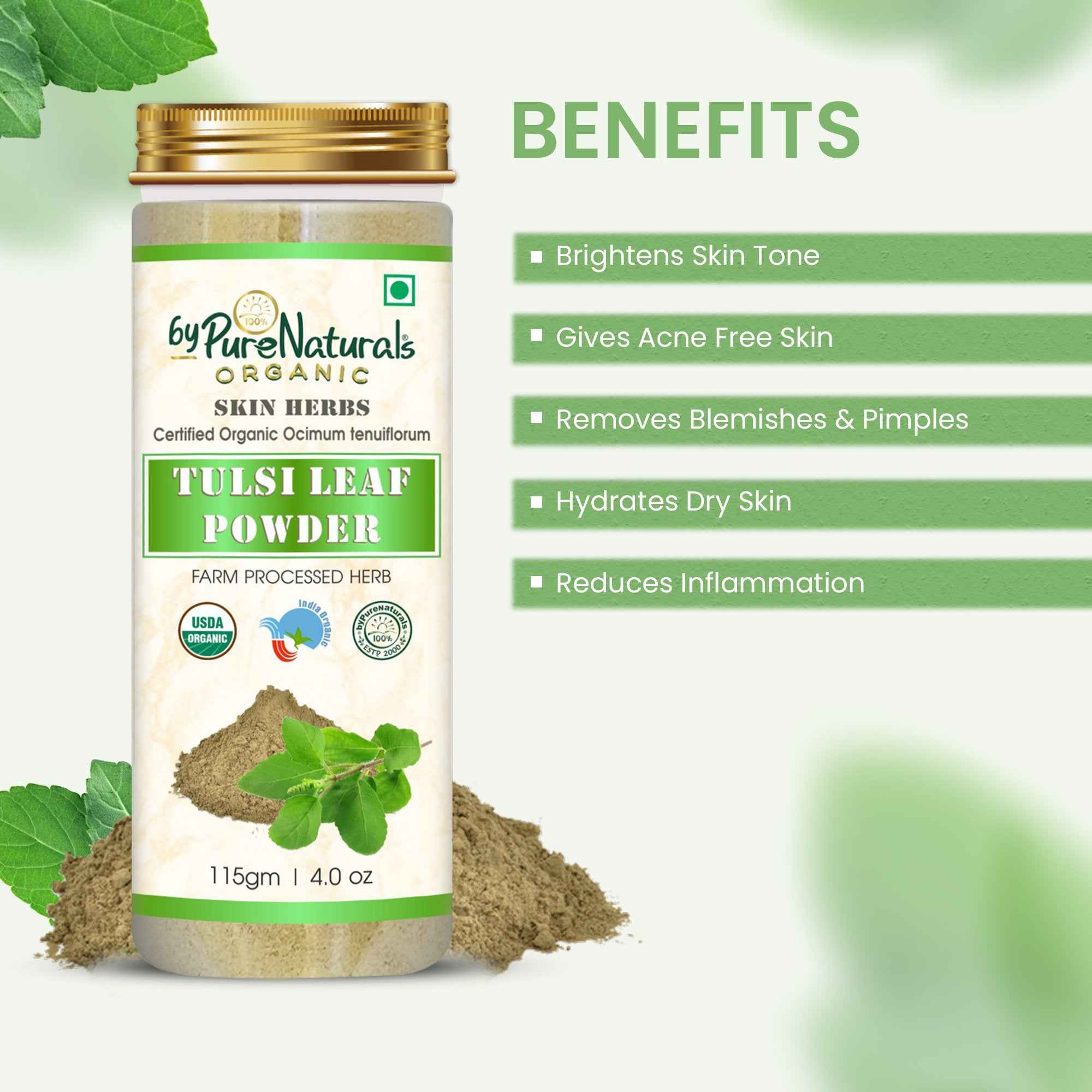 byPureNaturals Organic Tulsi Powder - Dista