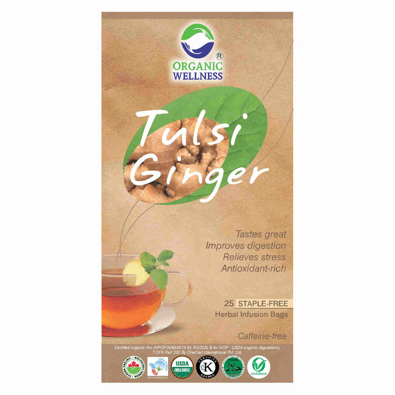 Organic Wellness Ow&#39;real Tulsi Ginger Teabags - Distacart