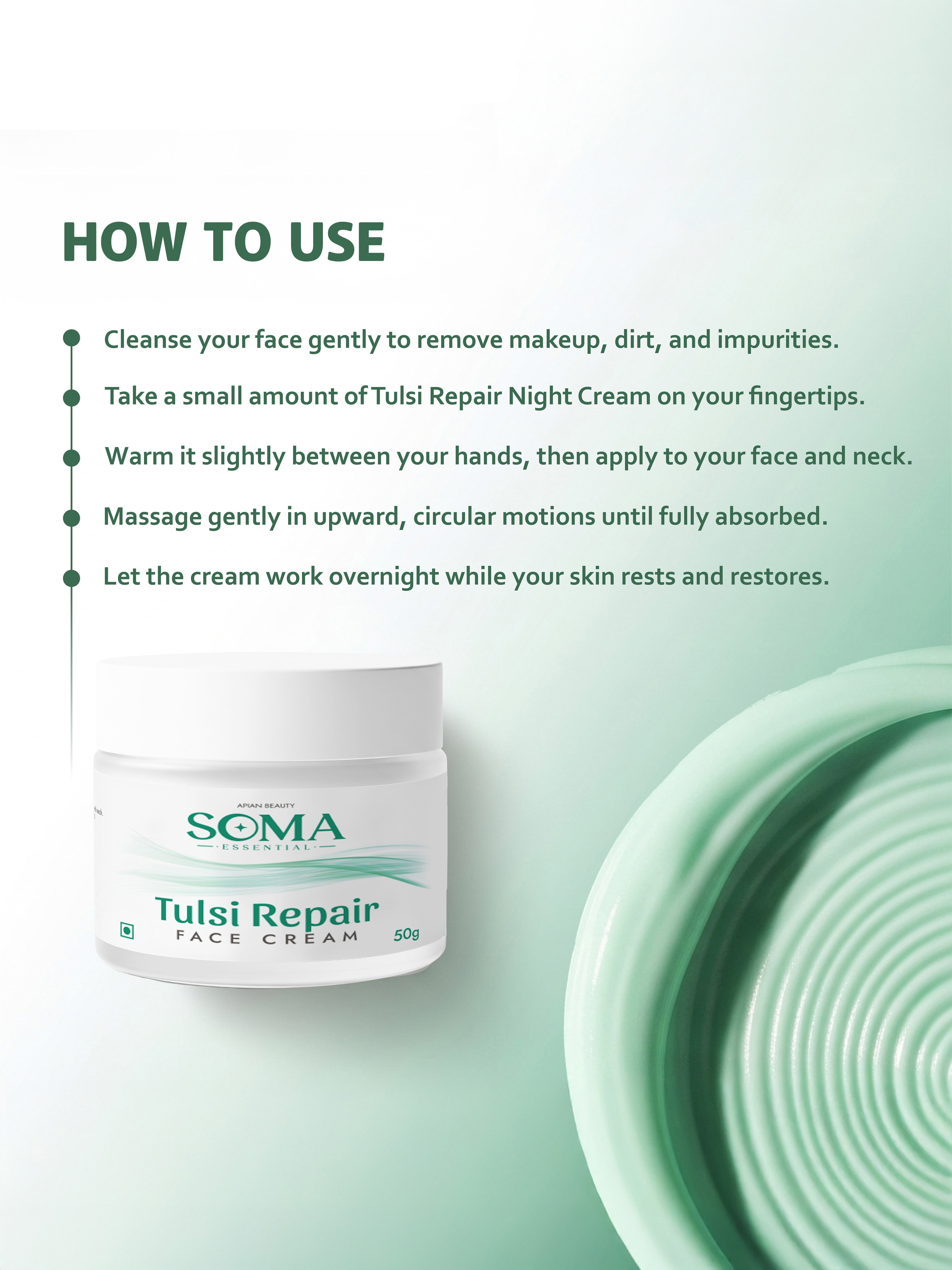 Soma Essential 5% Tulsi Repair Night Cream With Beeswax - Dista