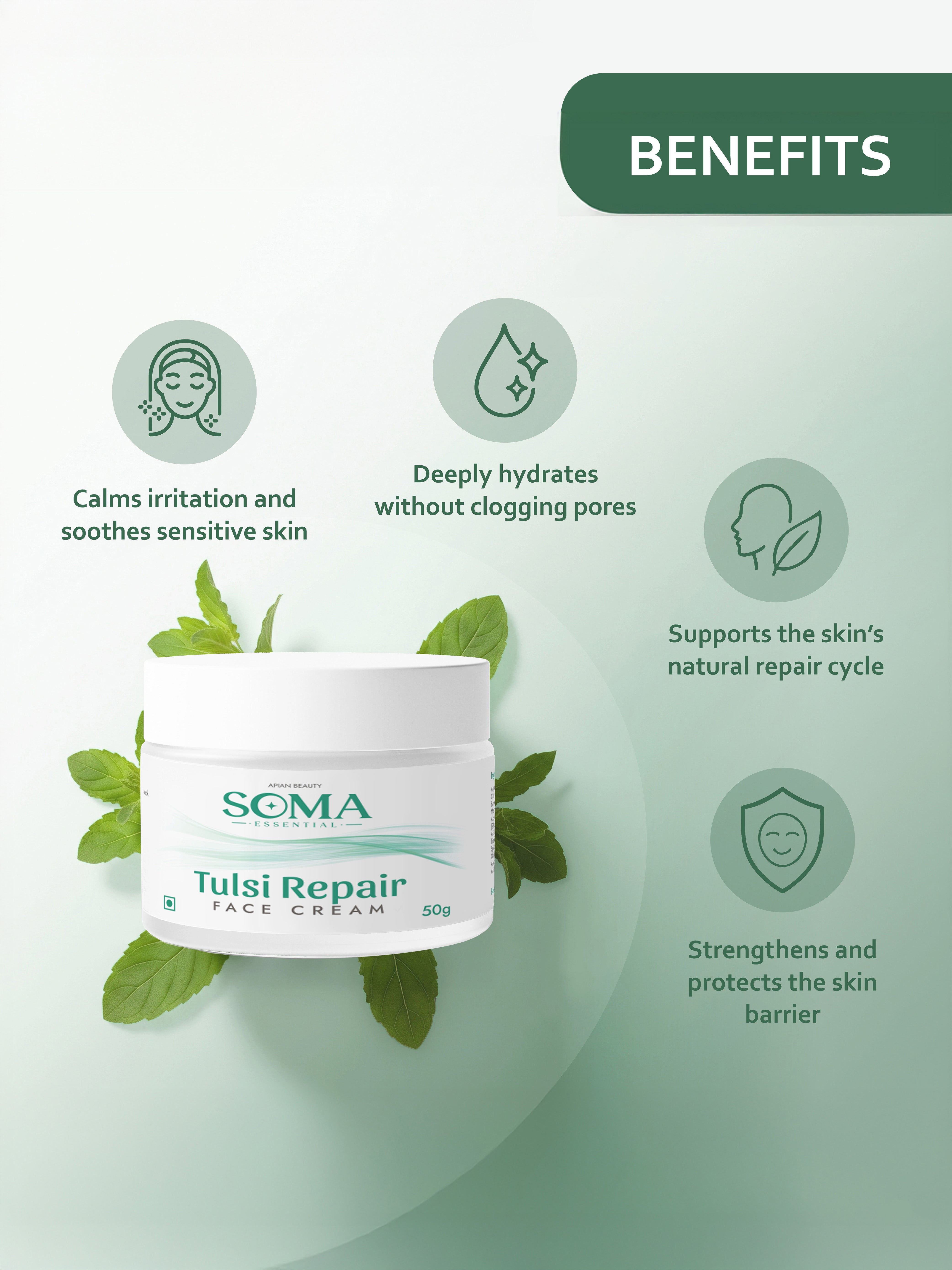 Soma Essential 5% Tulsi Repair Night Cream With Beeswax - Dista