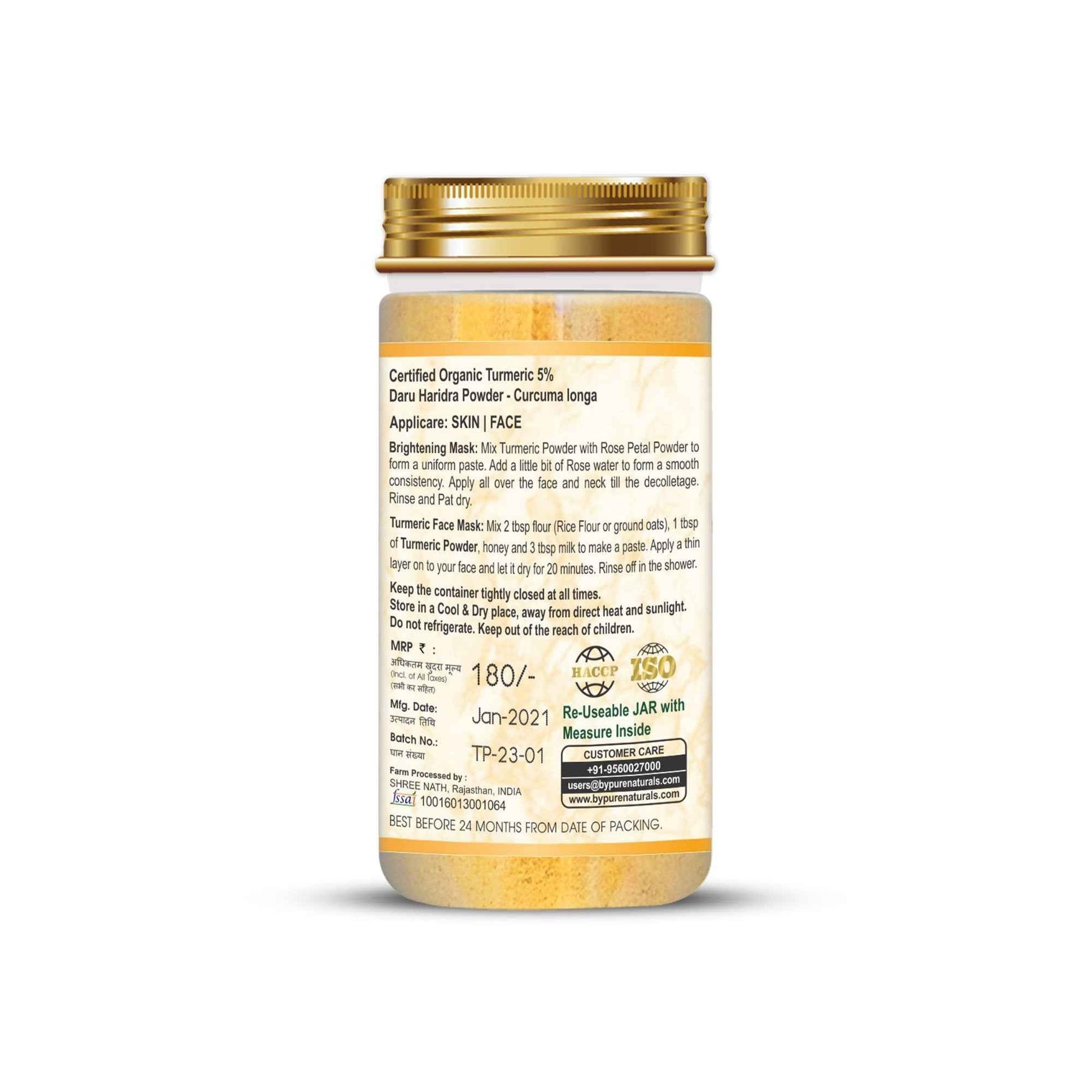 byPureNaturals Organic Turmeric Powder (Daru Haridra) - Dista