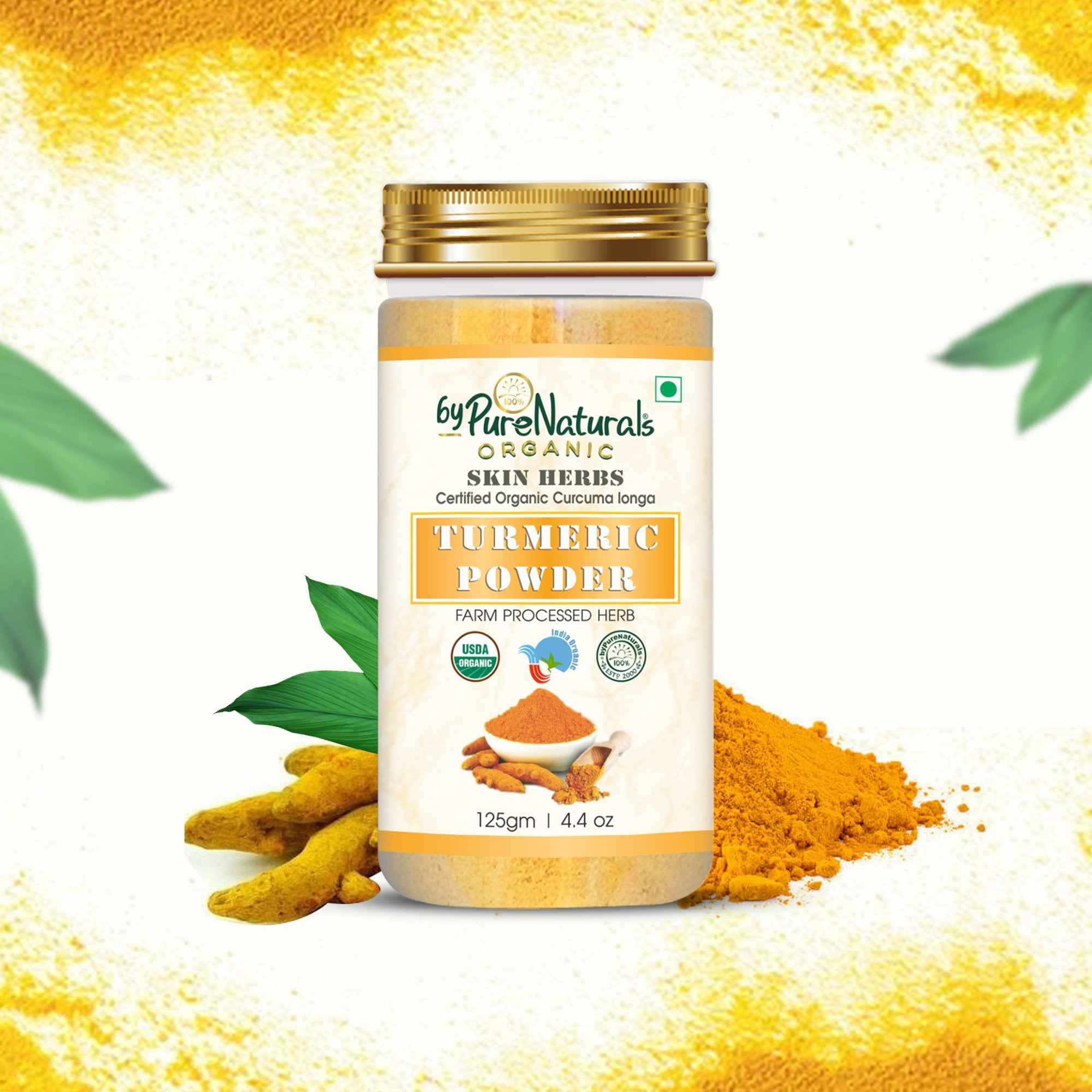 byPureNaturals Organic Turmeric Powder (Daru Haridra) - Dista
