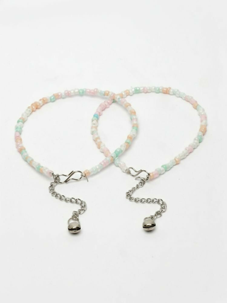 NVR Women Multicolour Artificial Beads Anklet - Distacart