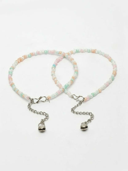 NVR Women Multicolour Artificial Beads Anklet - Distacart