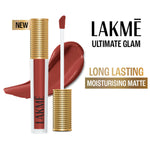 Thumbnail for Lakme Ultimate Glam Matte Liquid Lipstick - Nude Twist