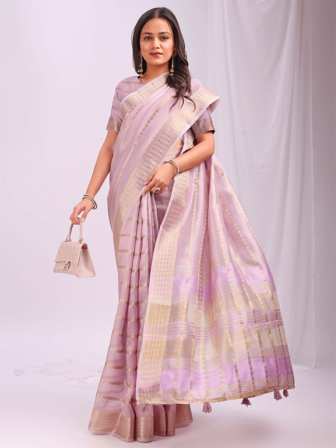 Astita Organza Light Pink Saree