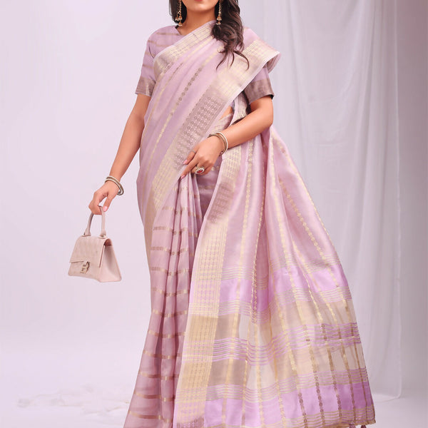 Astita Organza Light Pink Saree