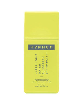 Hyphen By Kriti Sanon Ultra Light Water Sunscreen SPF 50 PA++++ UVA-UVB & Blue Light Protection, No White Cast, For Men & Women - Distacart