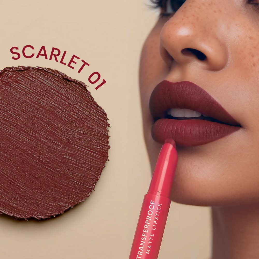 NY Bae Transfer-proof Matte Crayon Lipstick – Scarlet 01 - Distacart