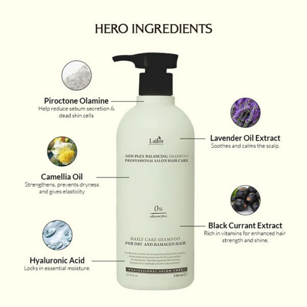 La'dor Newplex Balancing Shampoo - Scalp Soothing Korean Shampoo for Dry Hair - Distacart